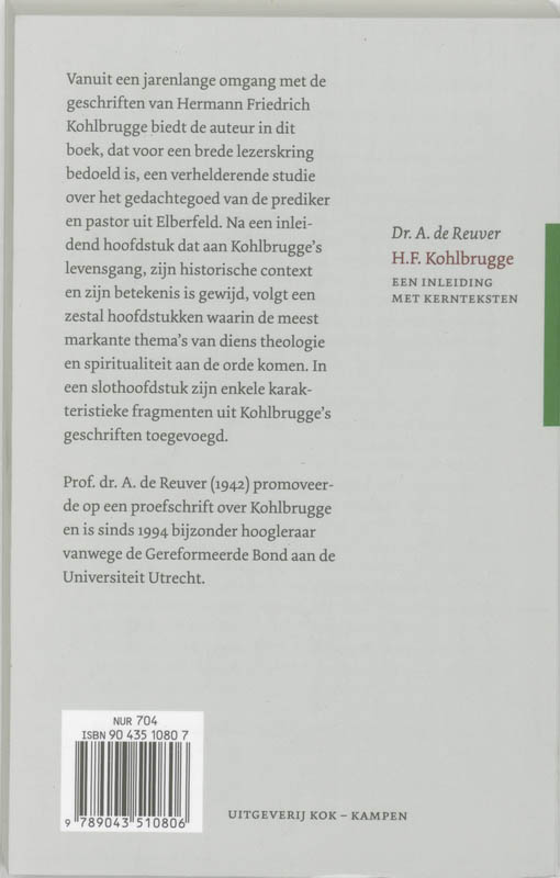 Achterkant van Hermann Friedrich Kohlbrugge