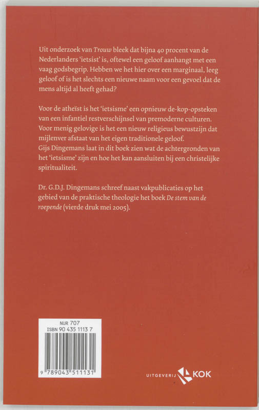 Achterkant van Ietsisme