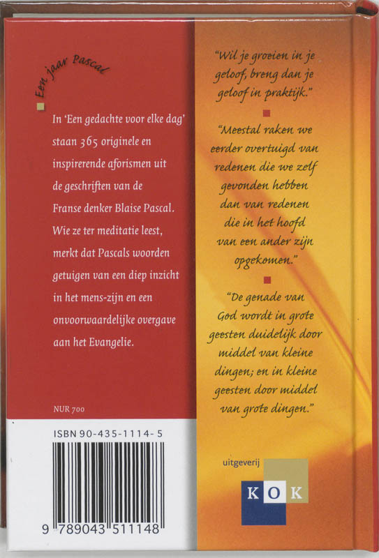 Achterkant van Een gedachte voor elke dag