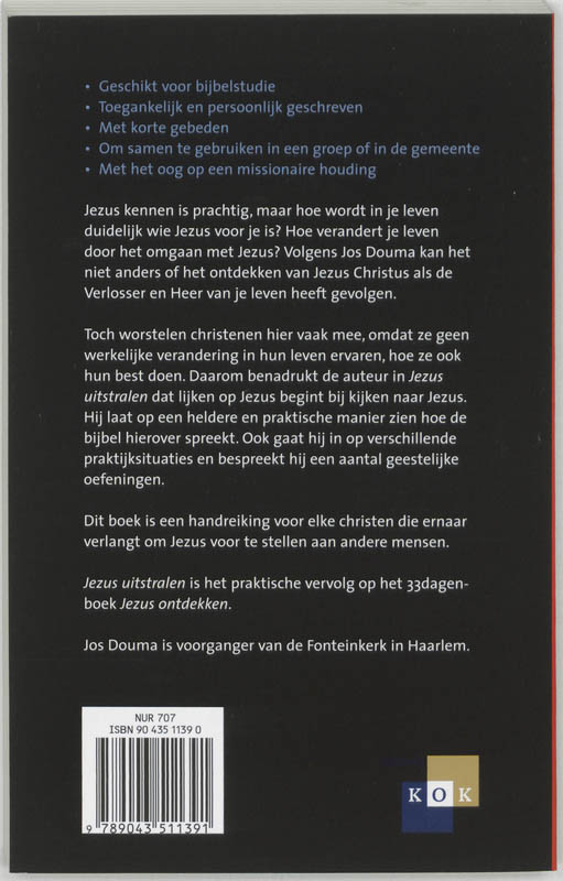 Achterkant van Jezus uitstralen