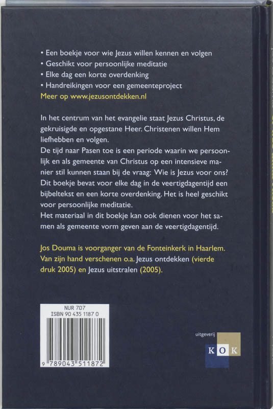 Achterkant van Op weg naar Pasen