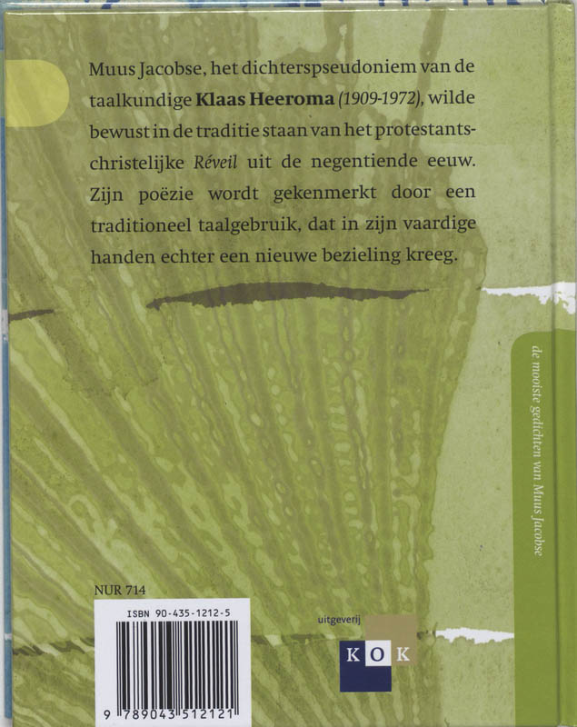 Achterkant van De mooiste gedichten van Muus Jacobse