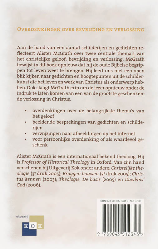 Achterkant van Scheur de wolken kom bevrijden