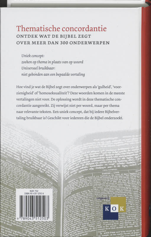 Achterkant van Thematische Concordantie
