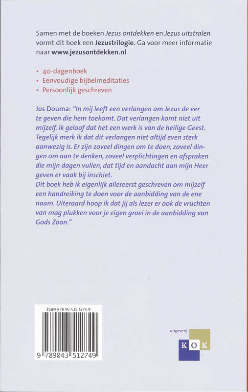 Achterkant van Jezus aanbidden