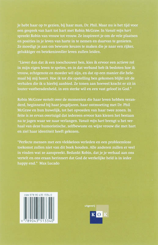Achterkant van Vanuit mijn hart