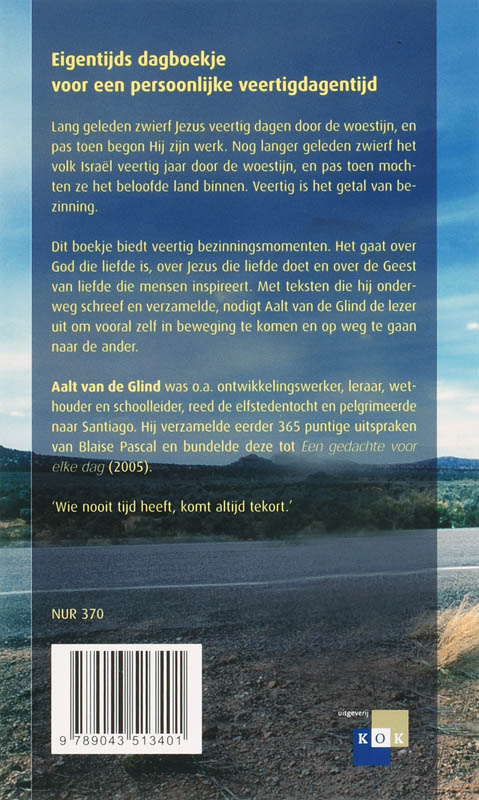 Achterkant van Om geluk te vinden moet je op weg gaan