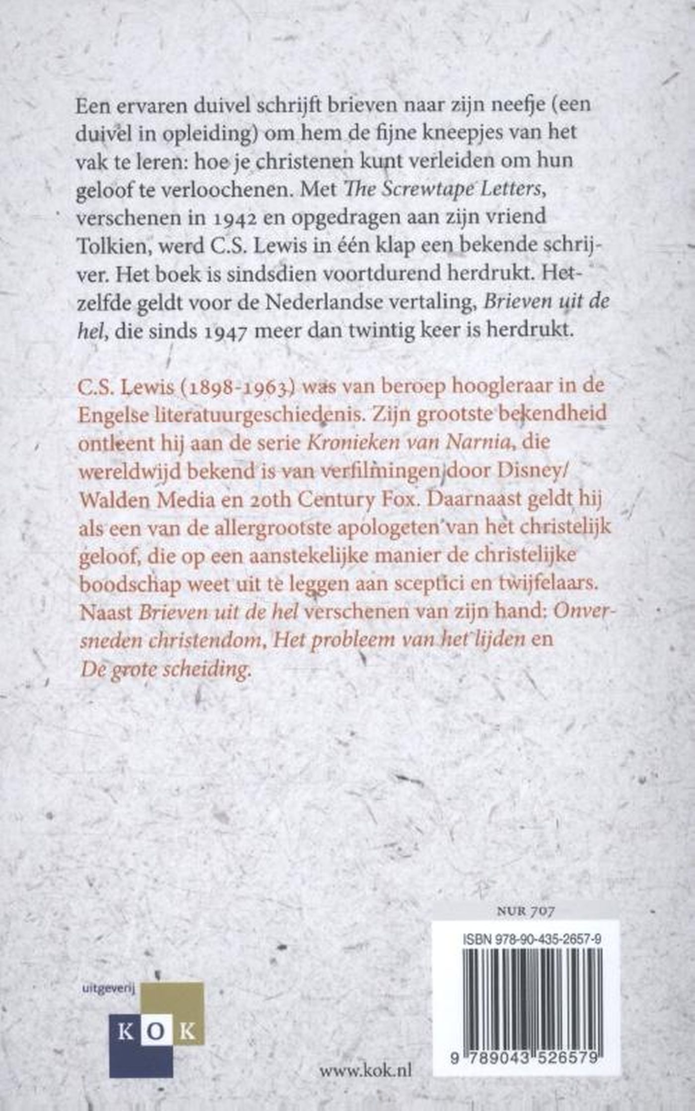 Achterkant van Brieven uit de hel
