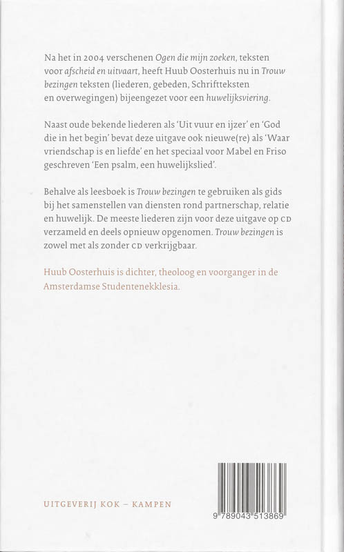 Achterkant van Trouw bezingen