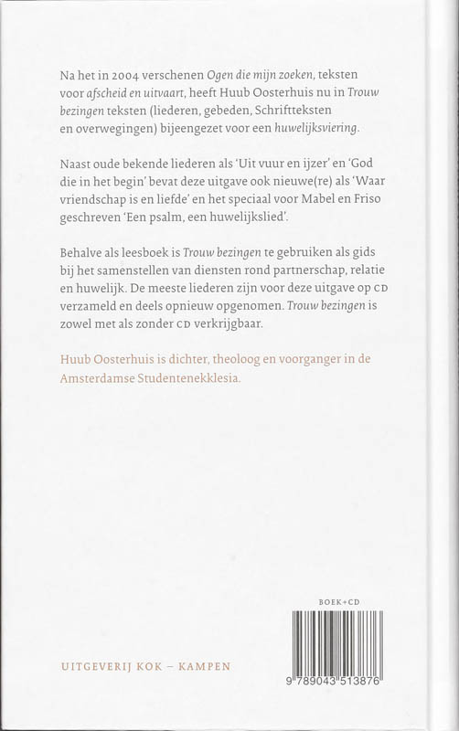 Achterkant van Trouw bezingen