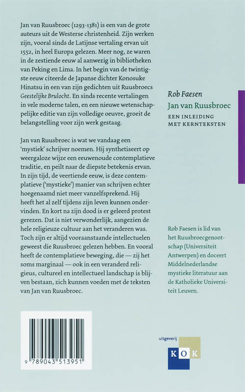 Achterkant van Jan van Ruusbroec
