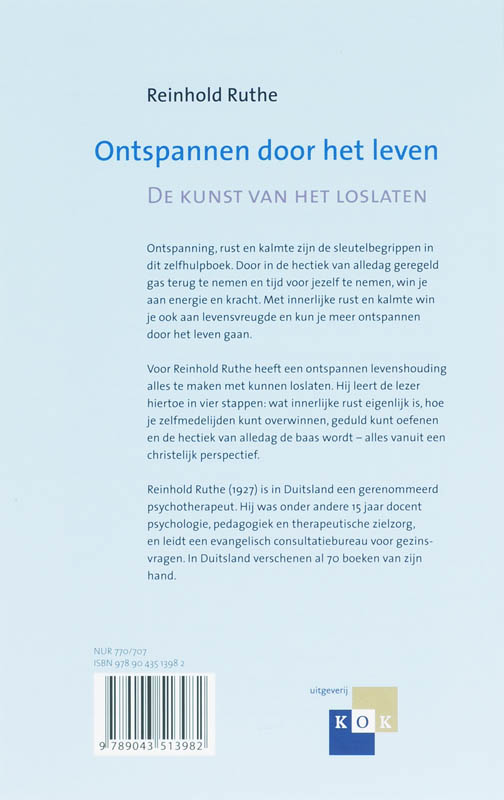 Achterkant van Ontspannen door het leven