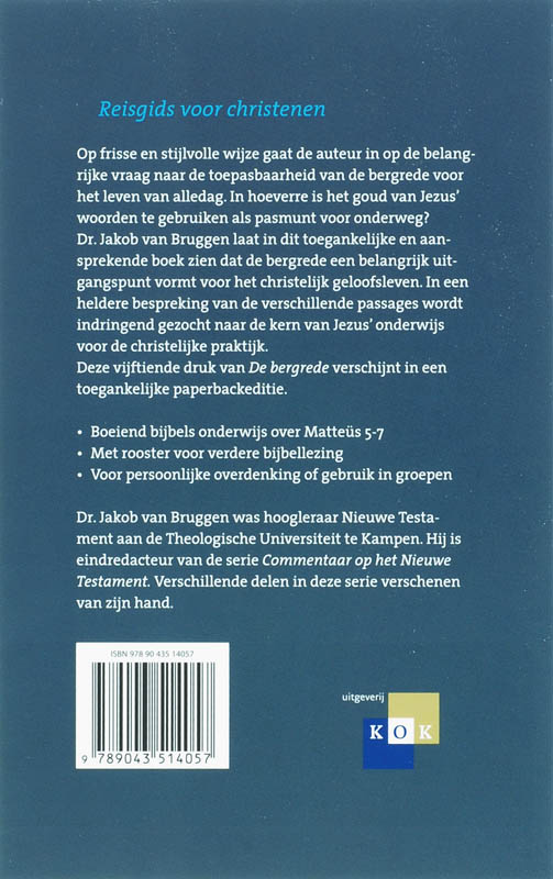 Achterkant van De Bergrede