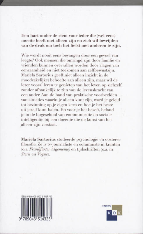 Achterkant van De kunst van het alleen-zijn