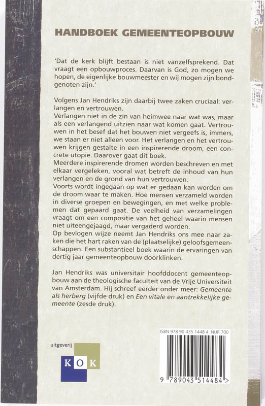 Achterkant van Verlangen en vertrouwen