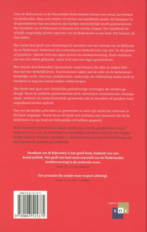 Achterkant van Handboek van de reformatie