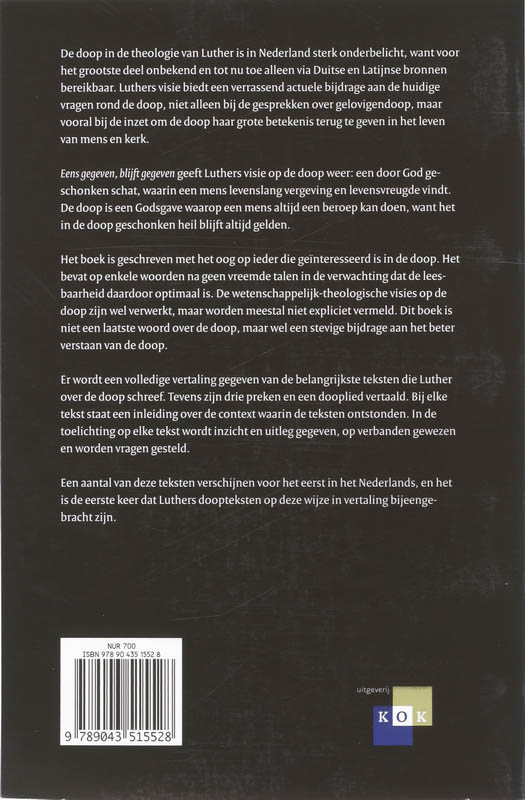 Achterkant van Eens gegeven, blijft gegeven