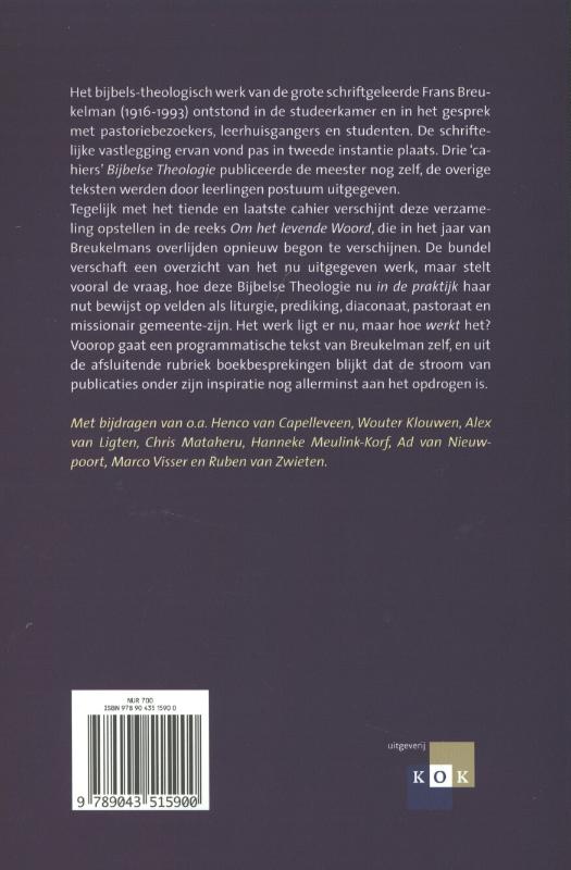 Achterkant van Bijbelse theologie in praktijk