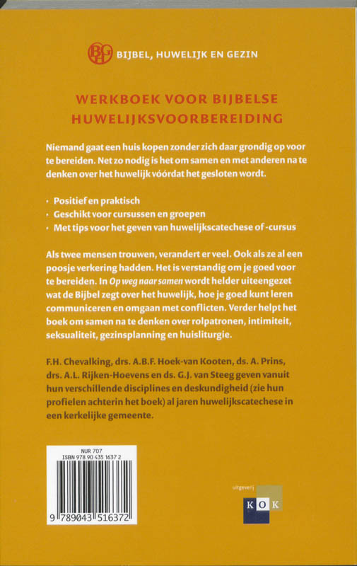Achterkant van Op weg naar samen