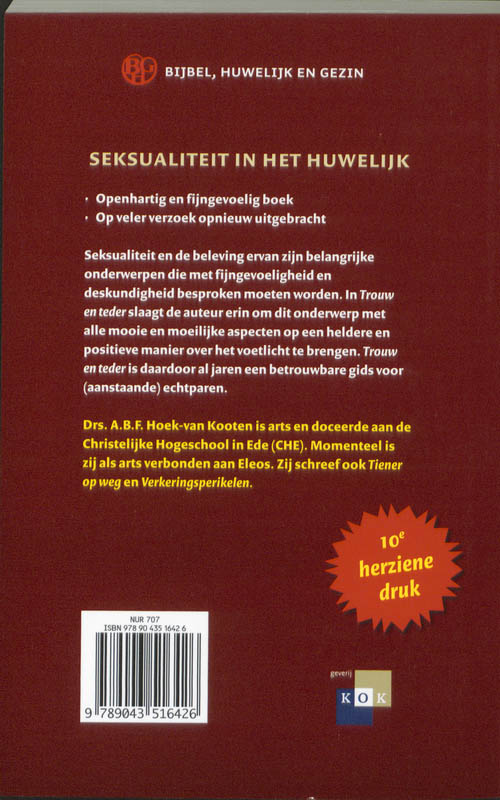Achterkant van Trouw en teder