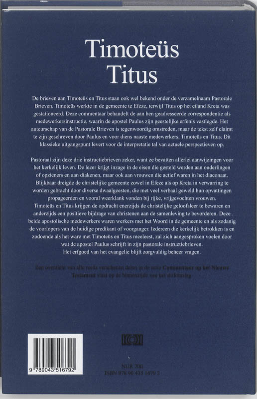 Achterkant van Timoteus en Titus