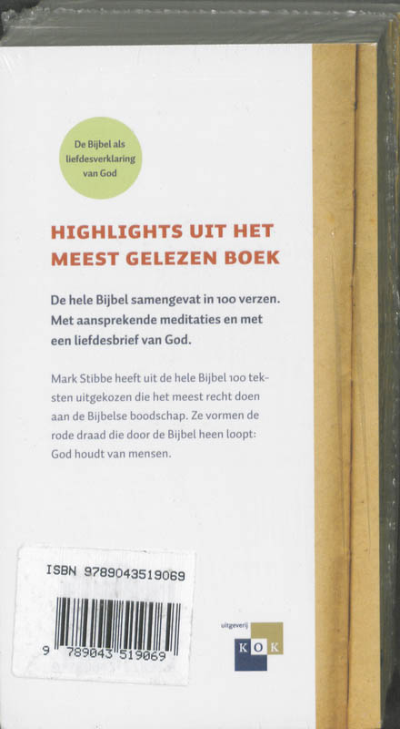 Achterkant van De 100 verzen bijbel set van 5 ex