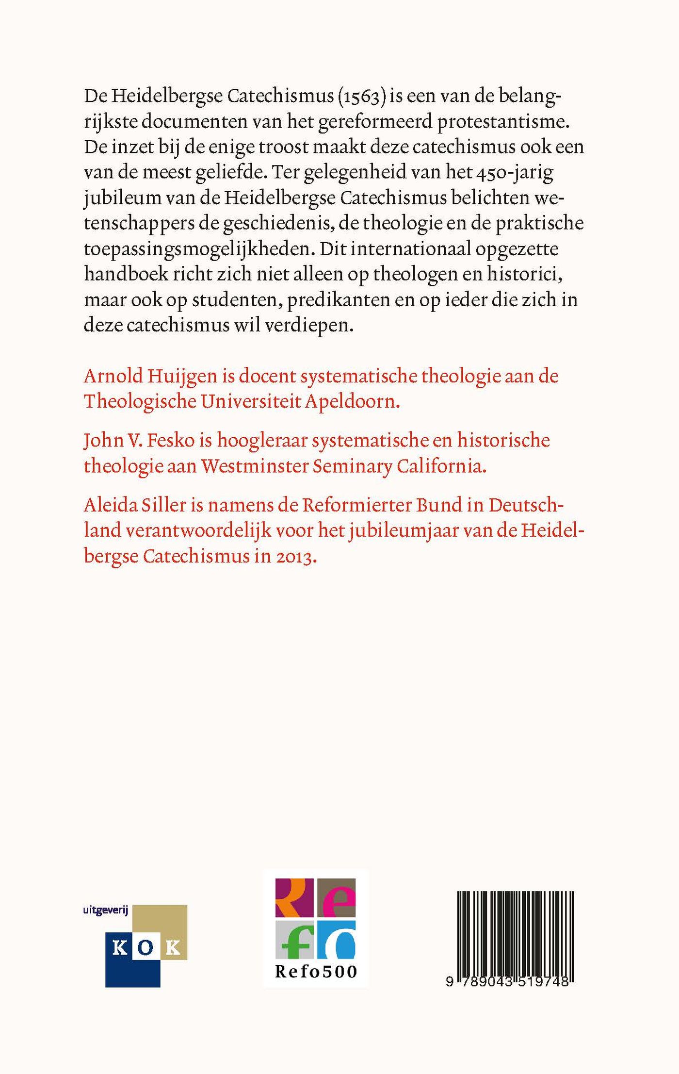 Achterkant van Handboek Heidelbergse catechismus