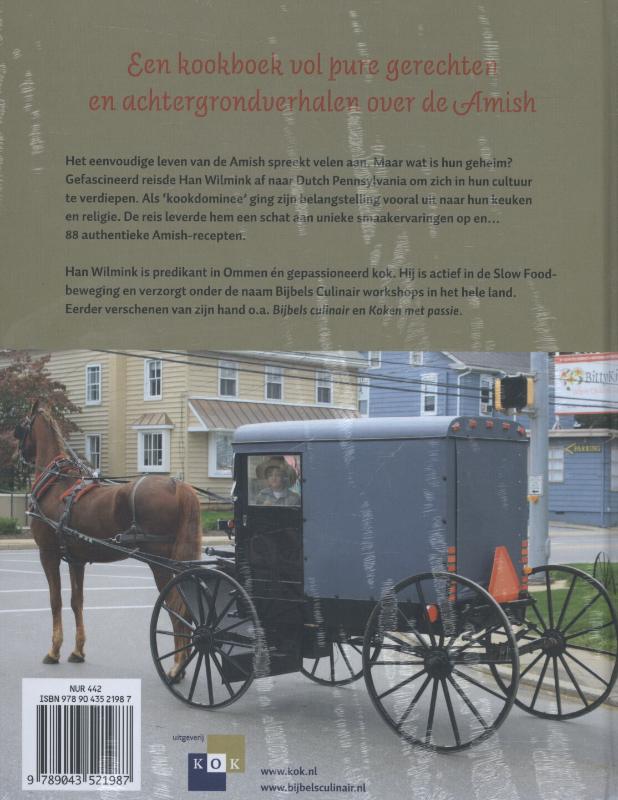 Achterkant van De smaak van de Amish