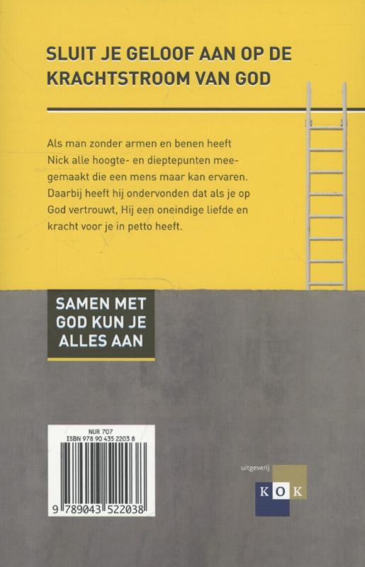 Achterkant van Geen muur te hoog