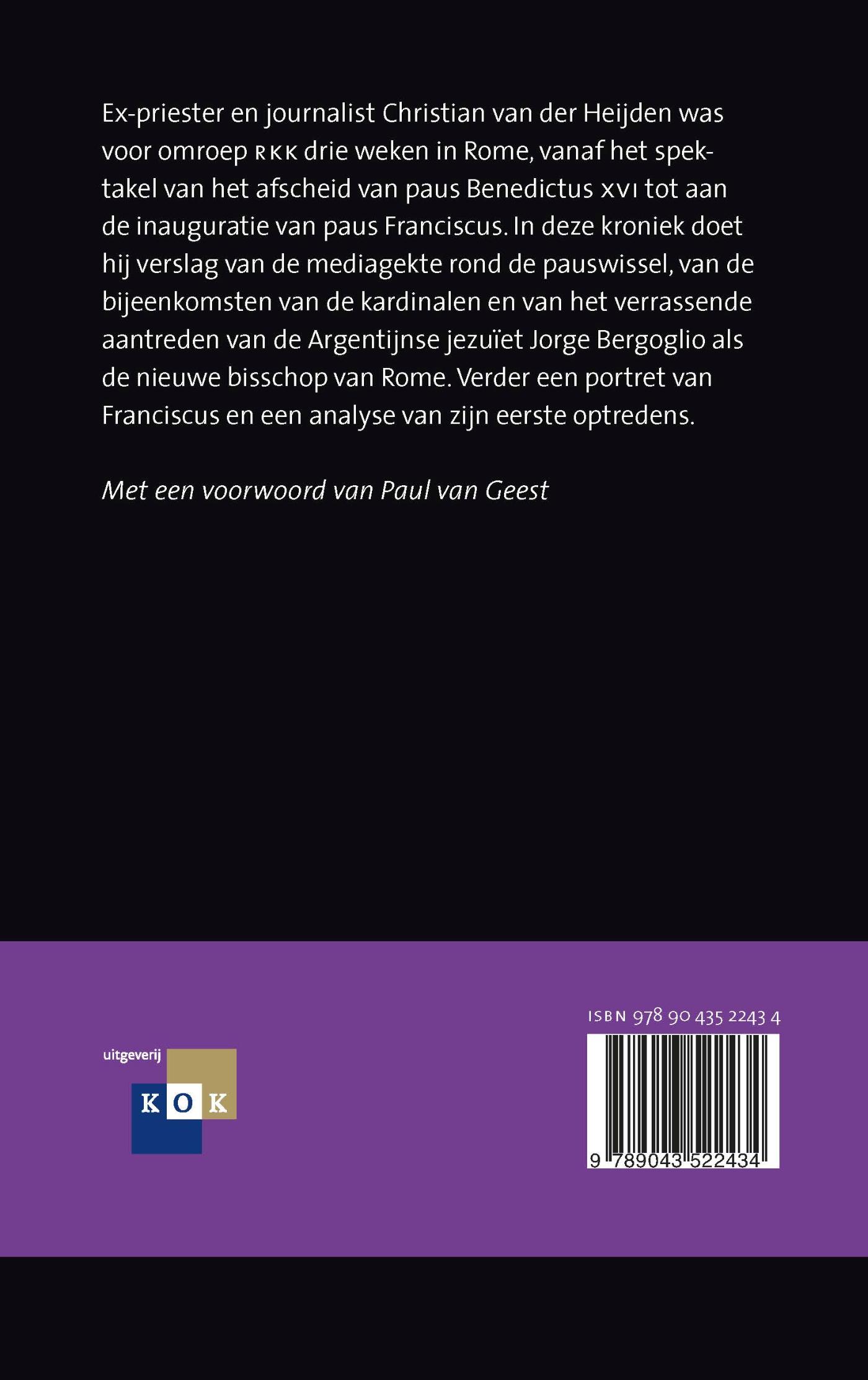 Achterkant van Paus Franciscus
