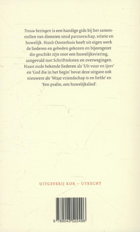 Achterkant van Trouw bezingen