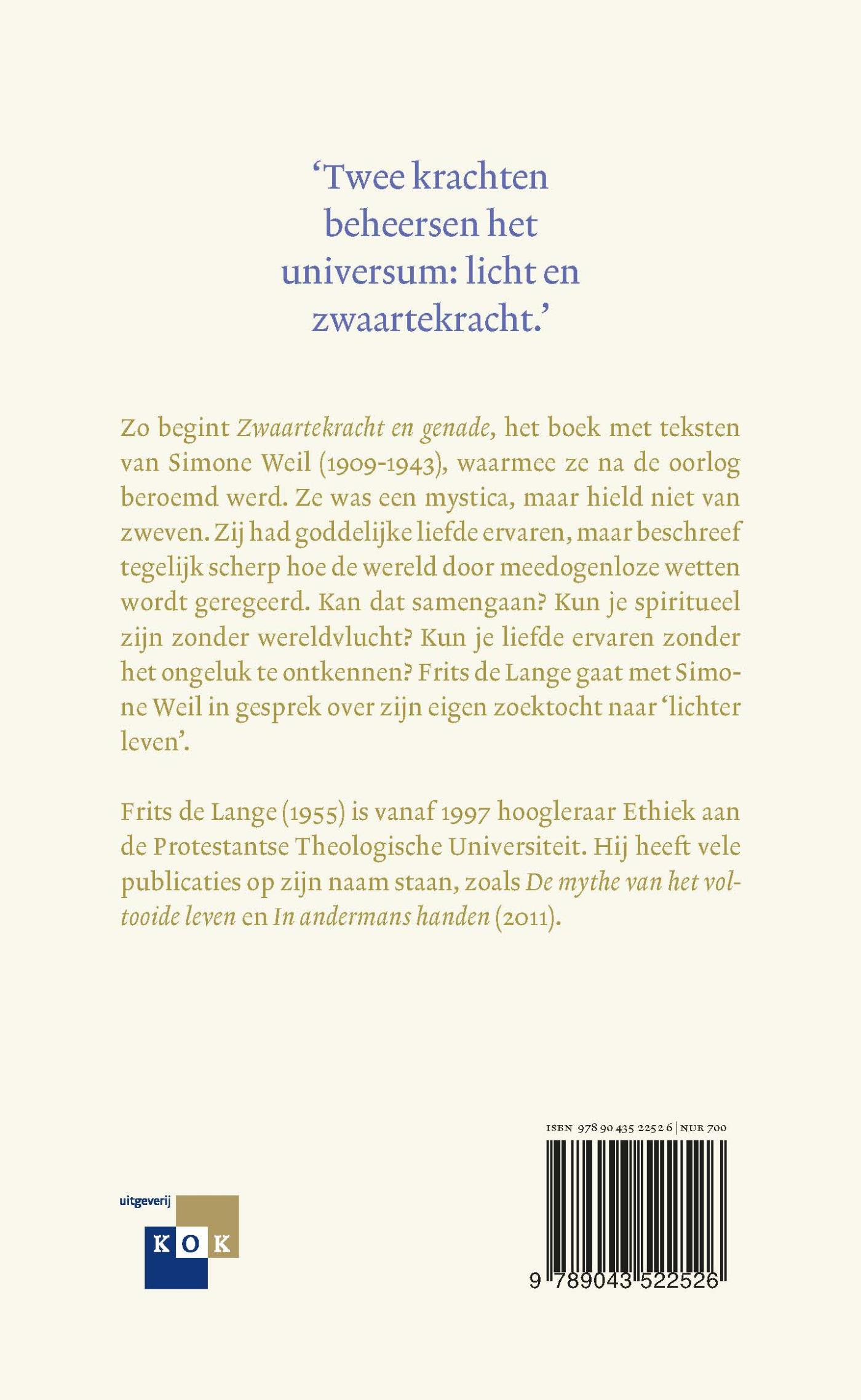 Achterkant van Licht en zwaar