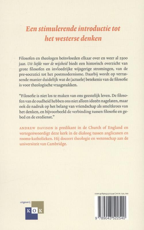 Achterkant van Uit liefde voor de wijsheid
