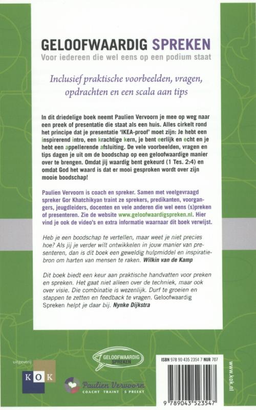 Achterkant van Geloofwaardig spreken
