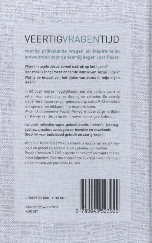 Achterkant van Veertigvragentijd