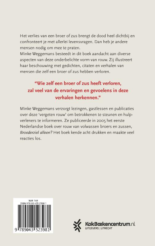 Achterkant van Als je een broer of zus verliest
