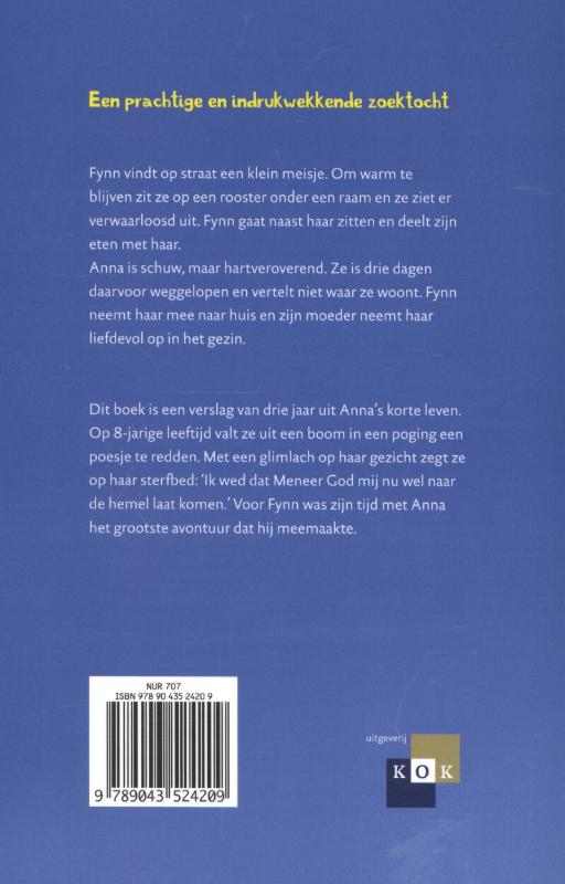 Achterkant van Hallo meneer God... met Anna