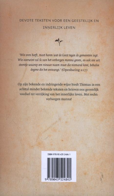 Achterkant van Verborgen manna