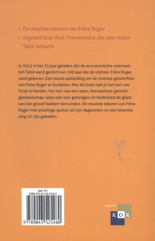 Achterkant van Het hart van Taizé