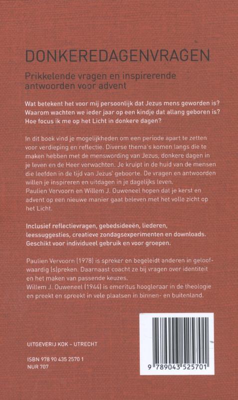 Achterkant van Donkeredagenvragen