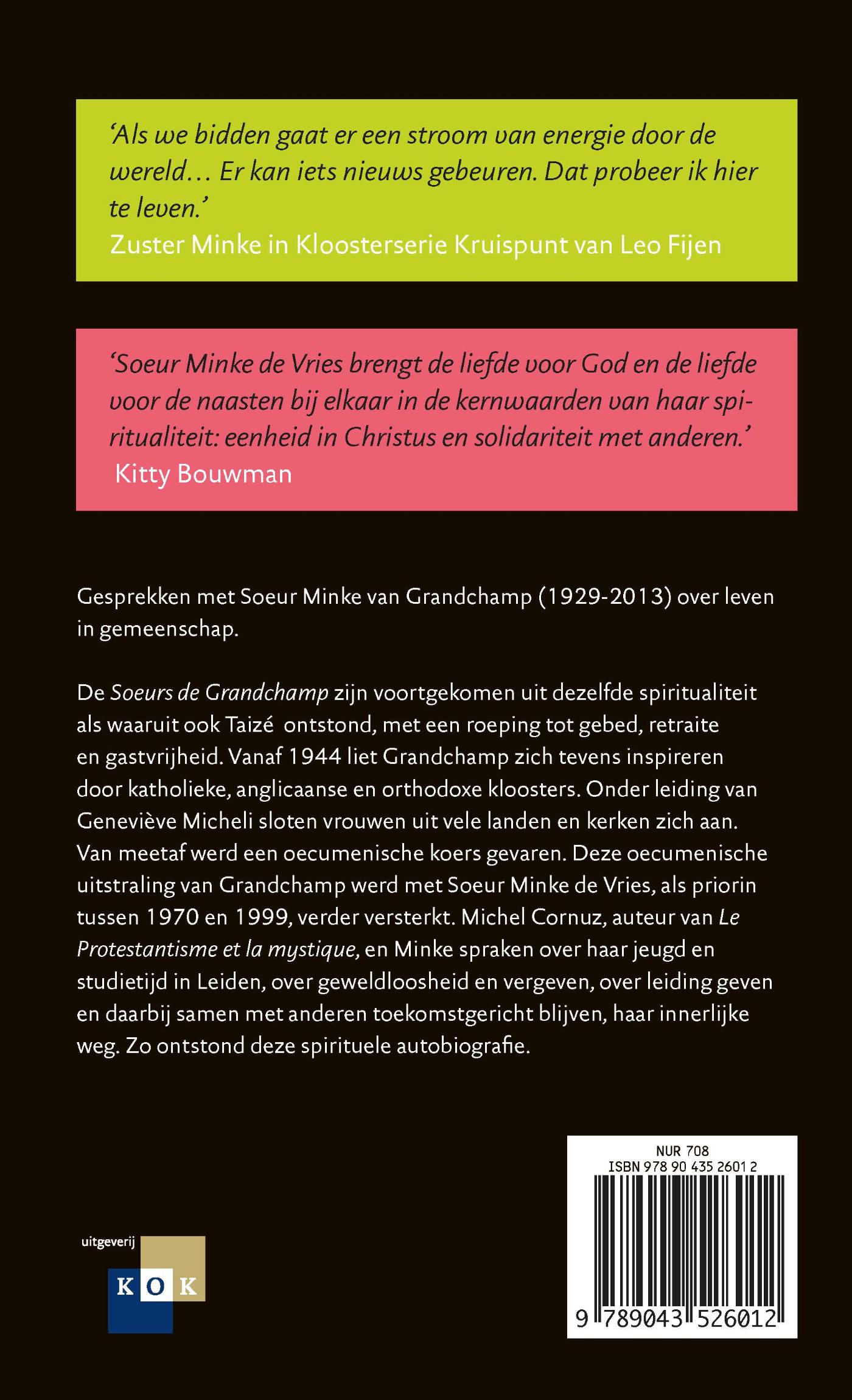 Achterkant van Zuster Minke van grandchamp