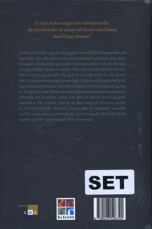 Achterkant van Luther Verzameld (dl. 1 en dl. 2)
