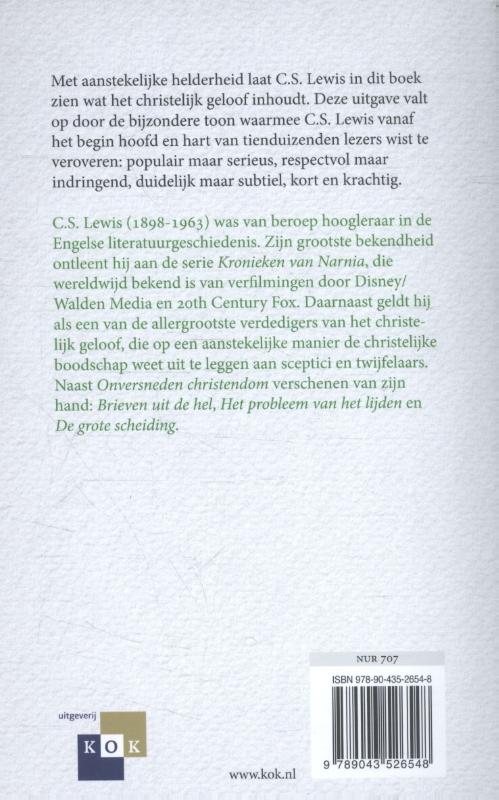 Achterkant van Onversneden Christendom