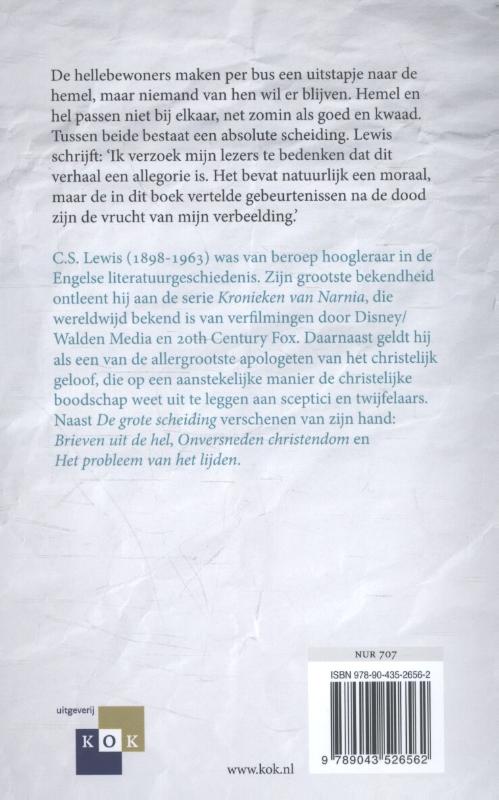 Achterkant van De grote scheiding