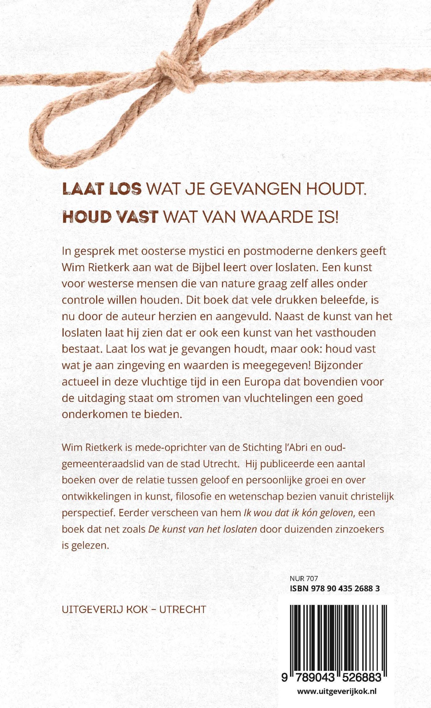Achterkant van De kunst van het loslaten en vasthouden