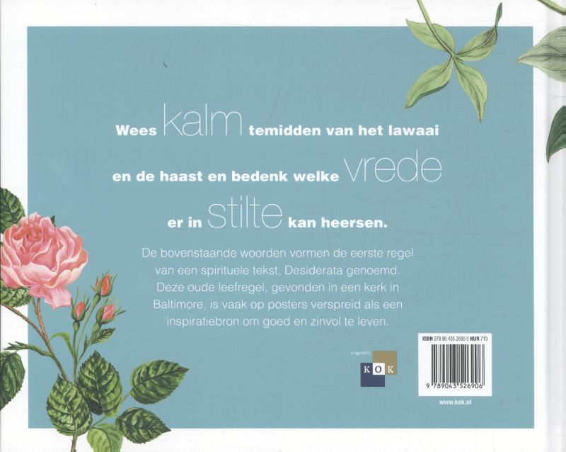 Achterkant van Wees kalm te midden van het lawaai
