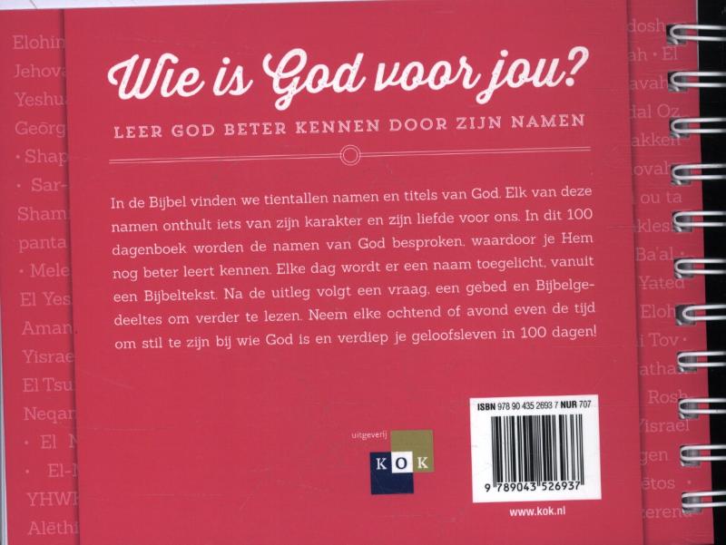 Achterkant van 100 namen van God