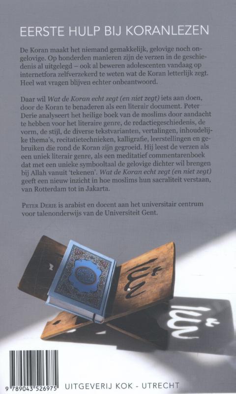 Achterkant van Wat de koran echt zegt (en niet zegt)