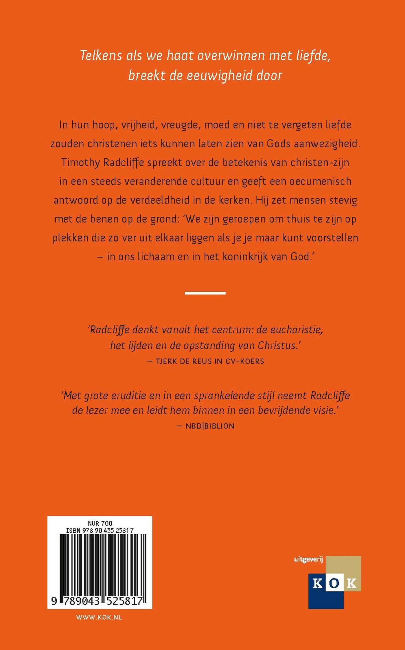 Achterkant van Waarom ik christen ben