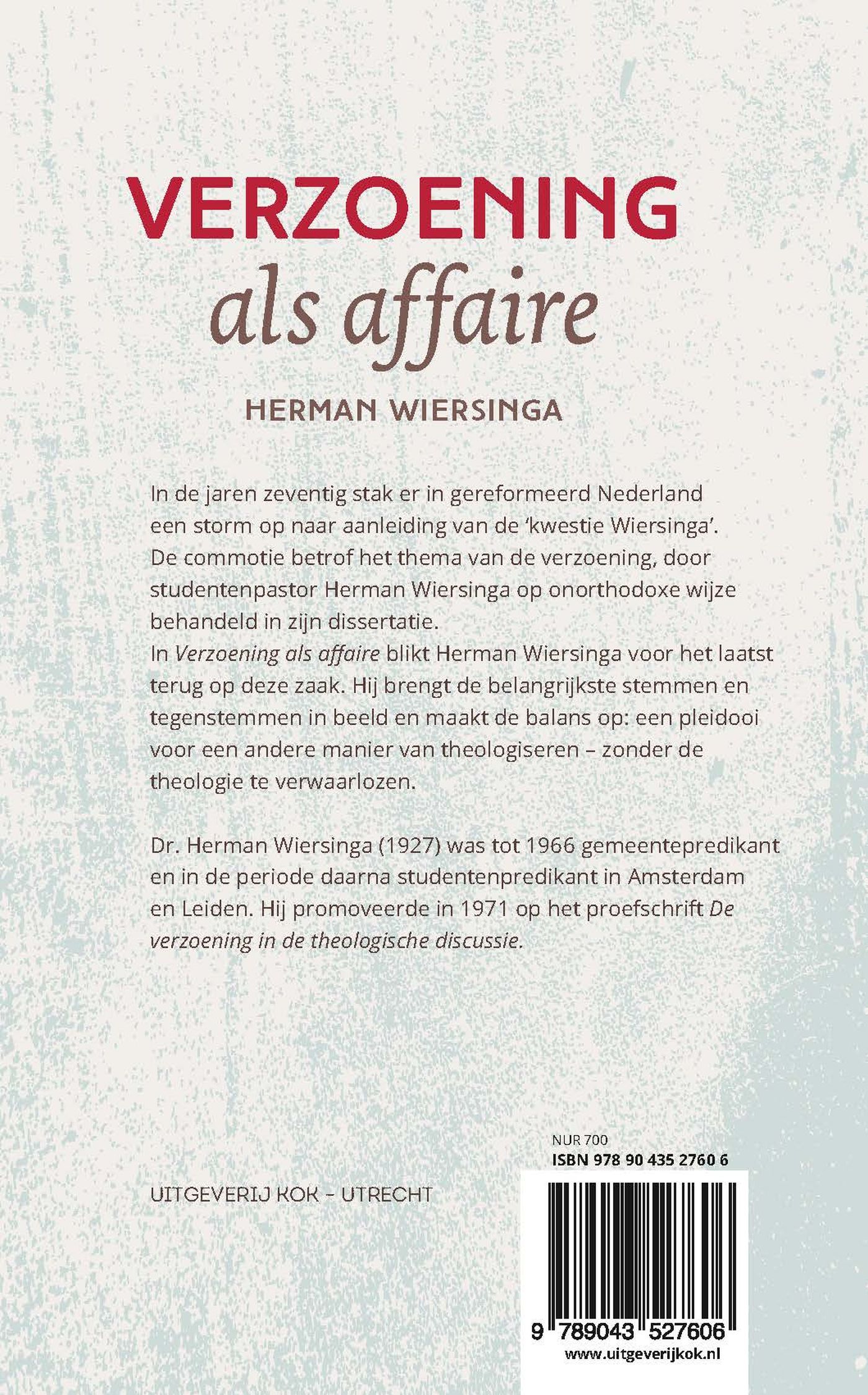 Achterkant van Verzoening als affaire